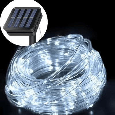 Inspire Curations Solar LED Rope Lights 5M 10M 20M Waterproof Outdoor Decor white 20m 200led
