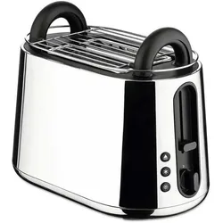 Alessi Toaster TORU 2 Scheiben NE03/B 18/10, Toaster, Schwarz, Silber