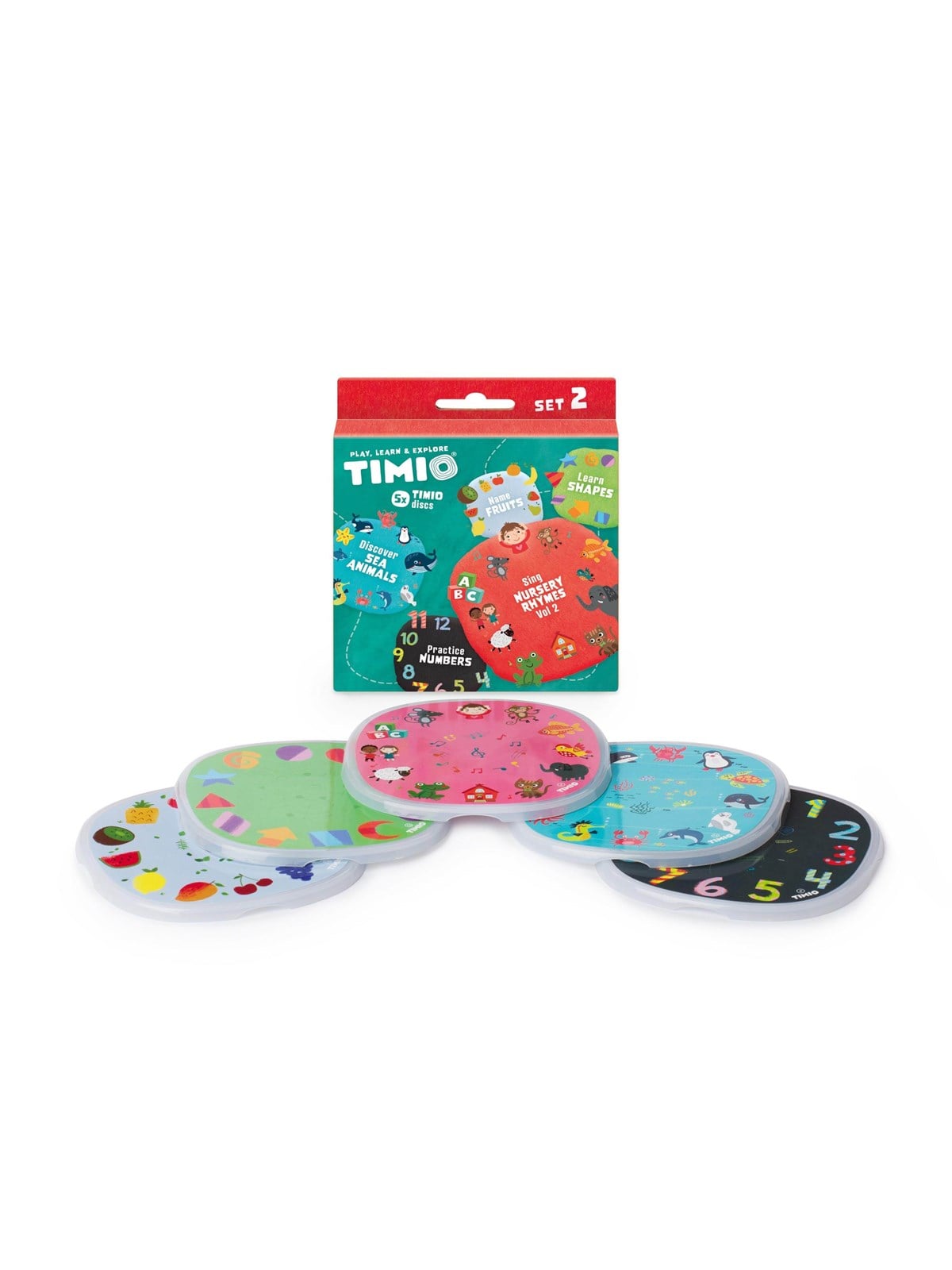 TIMIO Disc Set 2 - Zahlen / 96 Kinderlieder Vol. 2 / Meeresbewohner / Formen / Früchte