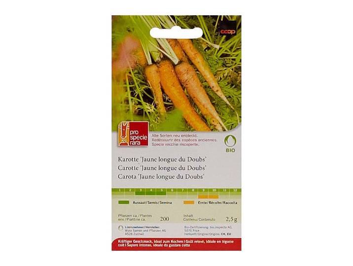 ProSpecieRara Bio Karotte Jaune longue du Doubs