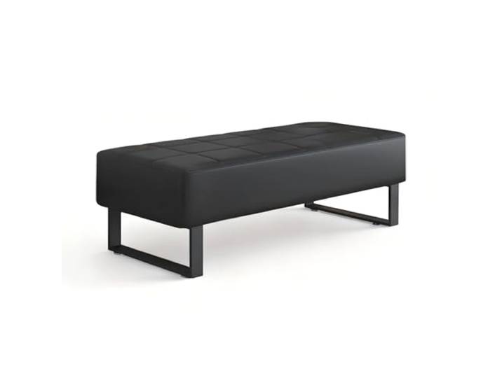 Cedario Wartezimmerbank, gepolsterte Sitzbank aus Kunstleder, 80 cm Stabiles Metallgestell, pflegeleichtes Kunstleder; ideal für Empfang, Praxis, Büro, Friseursalon und Wartebereich