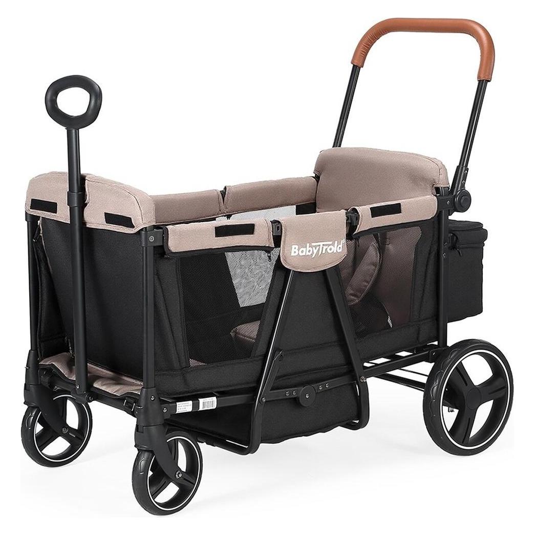Babytrold Adventure Bollerwagen für Kinder 2-Sitzer faltbar mit XXL-Verdeck sand (13-16B)