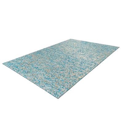 Arte Espina "Finish 100" rechteckig 5 mm Höhe natürlicher Lederteppich,mit glänzender Metallic-Farbe,Rücken aus Filz