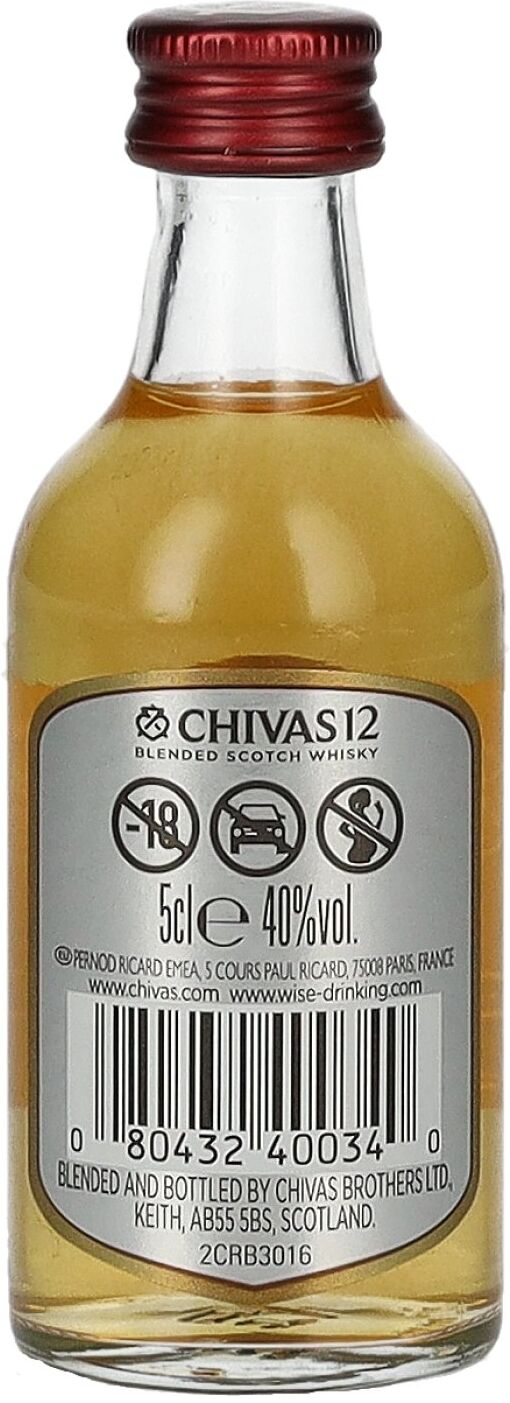 Chivas Brothers Chivas Regal 12 Years Old Blended Scotch Whisky 40% Vol. 0,05l