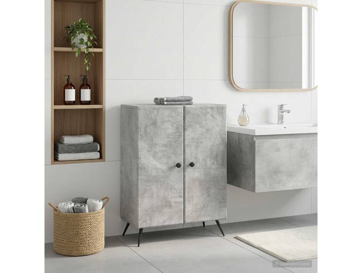 vidaXL Badezimmer Aufbewahrungsschrank BREDA Betongrau