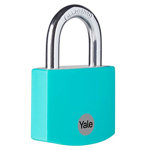 Yale Aluminium Hangslot Turquoise 38mm - Veiligheid voor Kastjes & Gereedschap