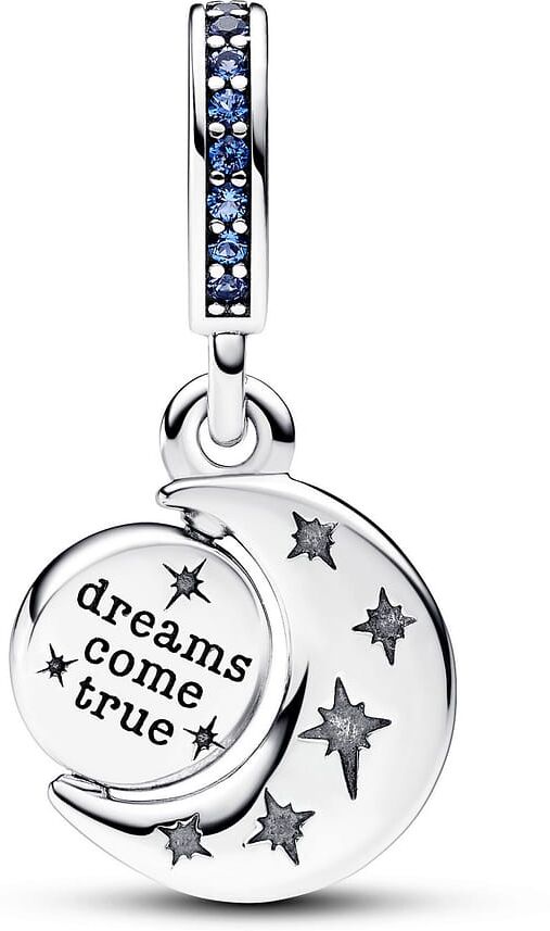 Charm Pandora Pendant Rotatif Lune Scintillante Femme