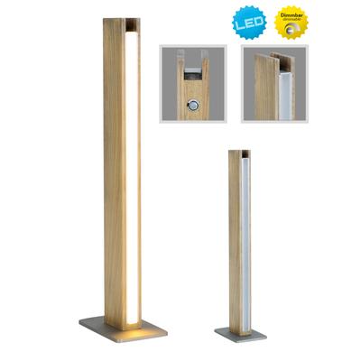 NÄVE LED Tischleuchte "Straight", braun, 1, H: 51cm, 1 Stk., Leuchten, dimmbar, Holzkorpus aus Esche, H: 51cm, LED warmweiß, Zuleitung 120cm, LED Tischleuchte