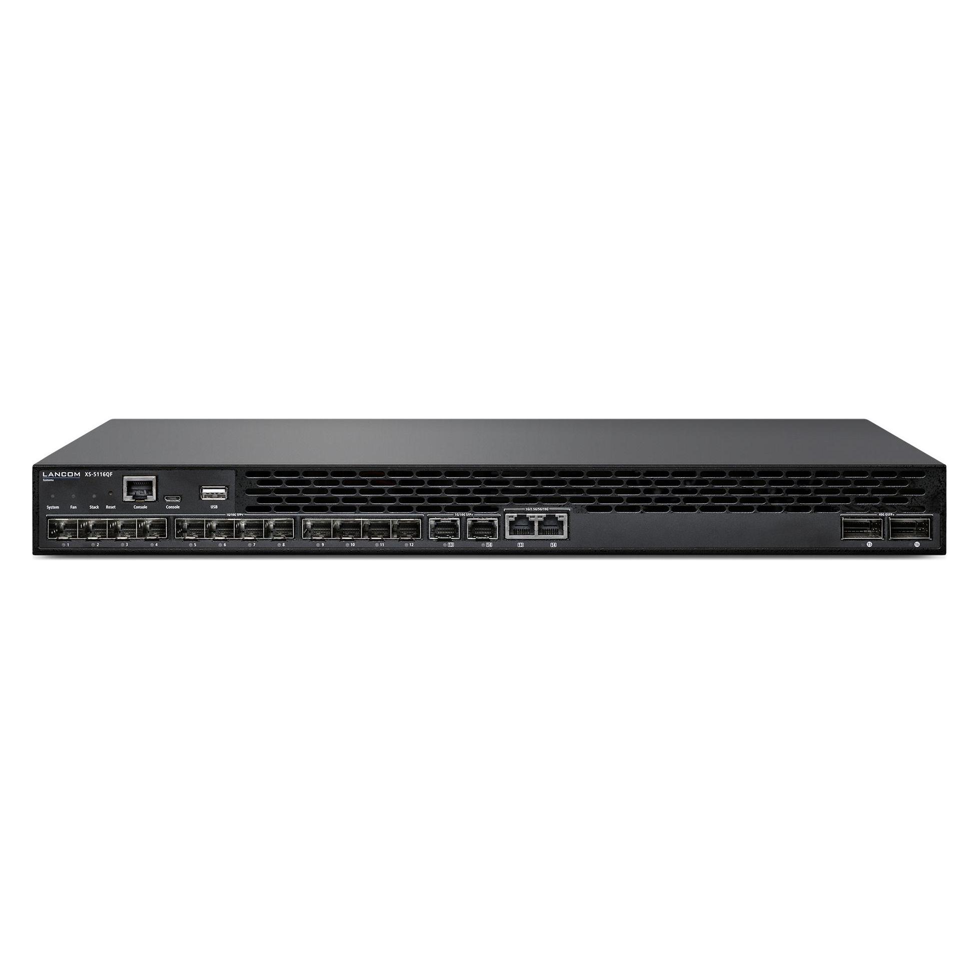 Lancom Systems XS-5116QF Switch 12x SFP+ / 2x Combo-SFP+ / 2x QSFP+ (16 Ports) (61859)
