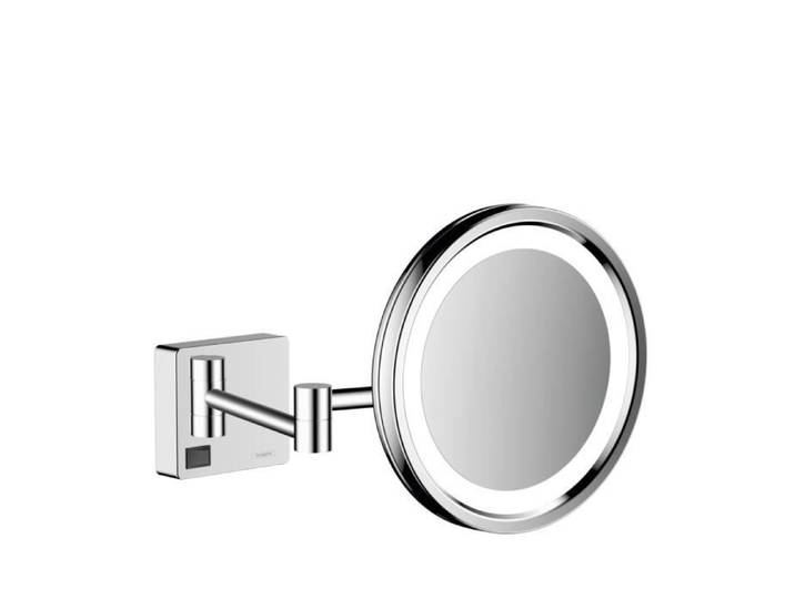 Miroir de salle de bain - HANSGROHE - ADDSTORIS - Éclairage LED - Grossissement x3 - Orientable