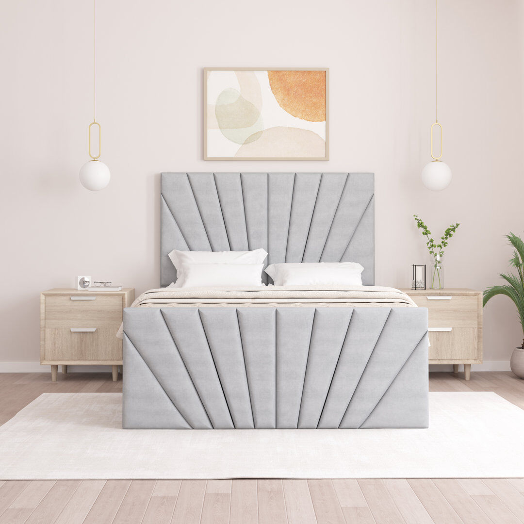 Brayden Studio Odolo Upholstered Ottoman Storage Bed Light Silver Small Double (4')