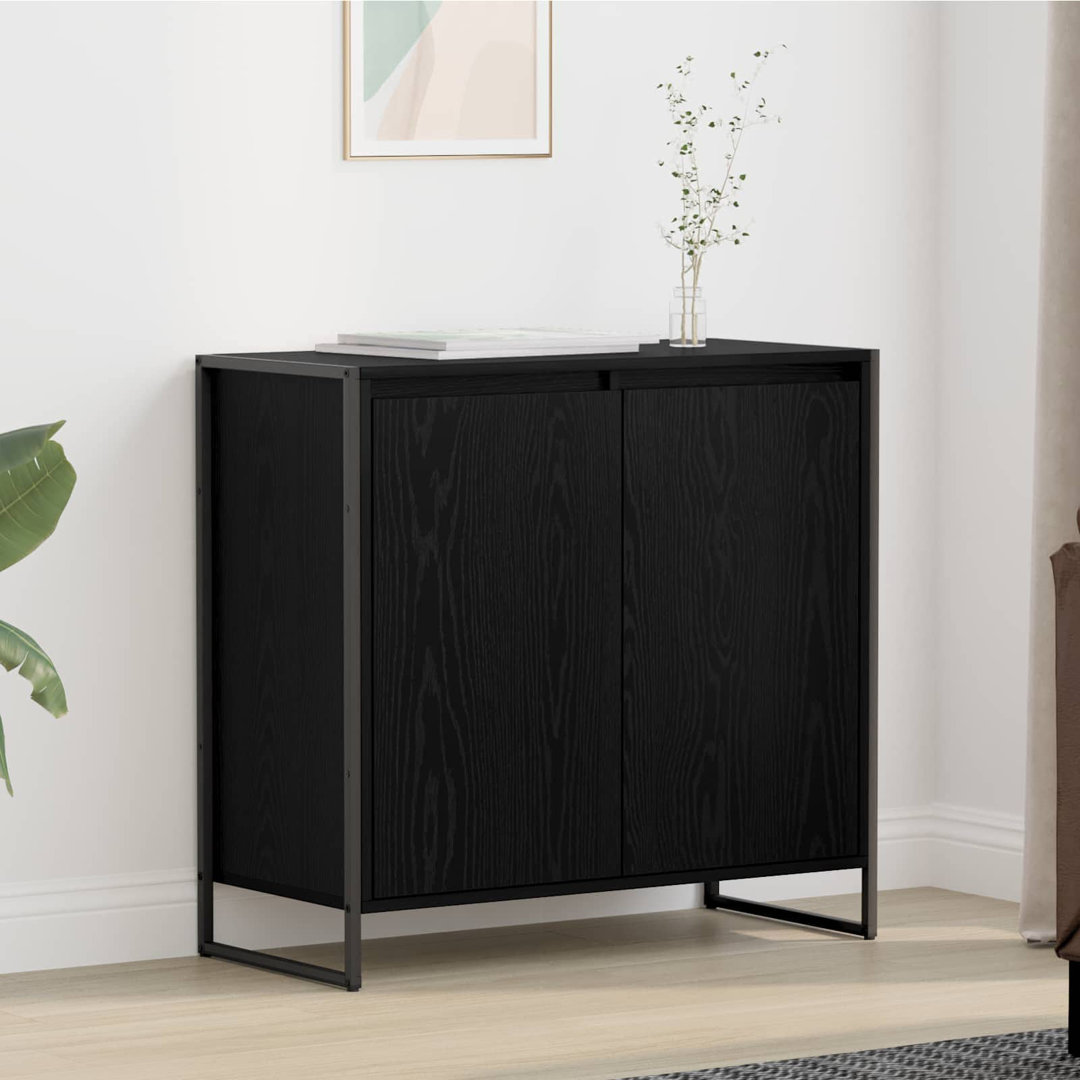 Borough Wharf Sideboard Accent Chest Black Oak 75cm H X 79cm W X 36cm D