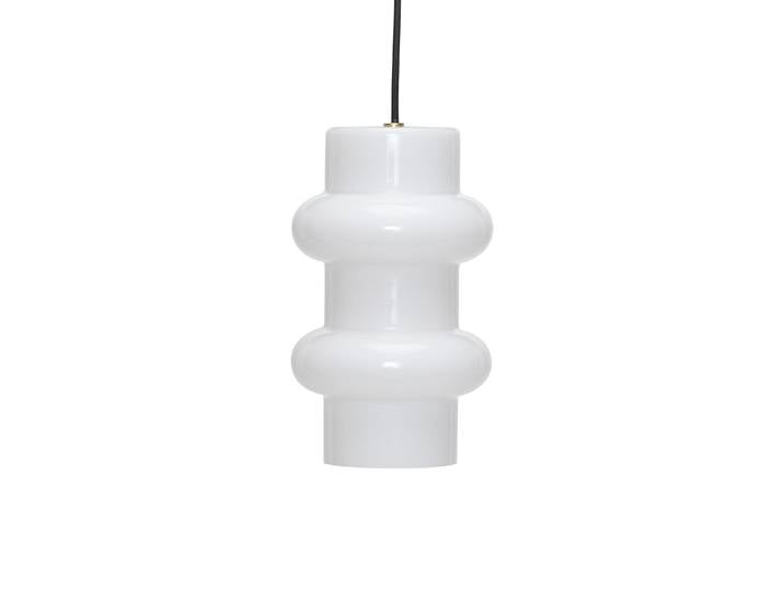 HÜBSCH - Suspension Pilule - Blanc - Verre soufflé bouche