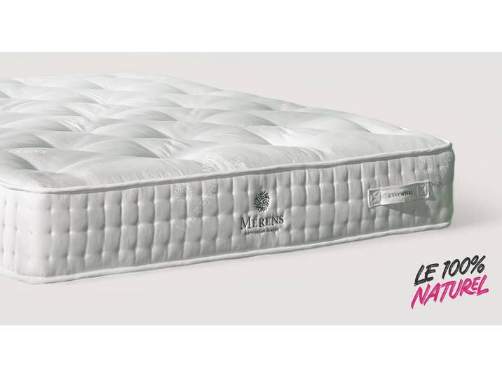 Matelas MERENS ESSENTIAL 160x200 - Ressorts ensachés - Confort Très ferme