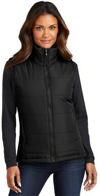 Port Authority L853 Women's Puffer Vest in Deep Black size Small   Polyester