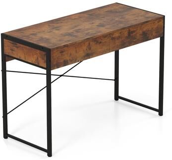 44 inch Computer Desk Home Office Study Writing Workstation W Drawers