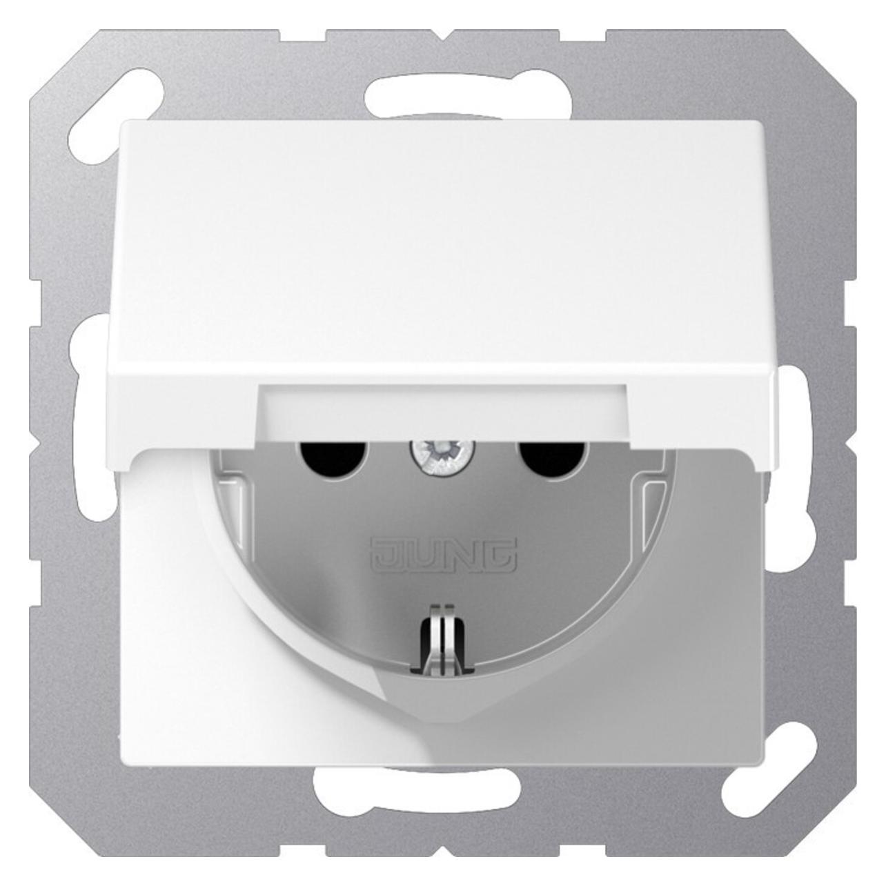 JUNG A 1520 BFKL WW. Buchsen-Typ: CEE 7/3. Produktfarbe: Weiss, Material: Thermoplast, Internationale Sch (A1520BFKLWW)