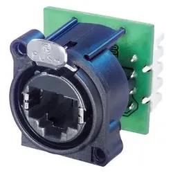 Neutrik NE8FAV-YK 25,5 mm, Elektronikkabel + Stecker, Schwarz, Grün, Silber