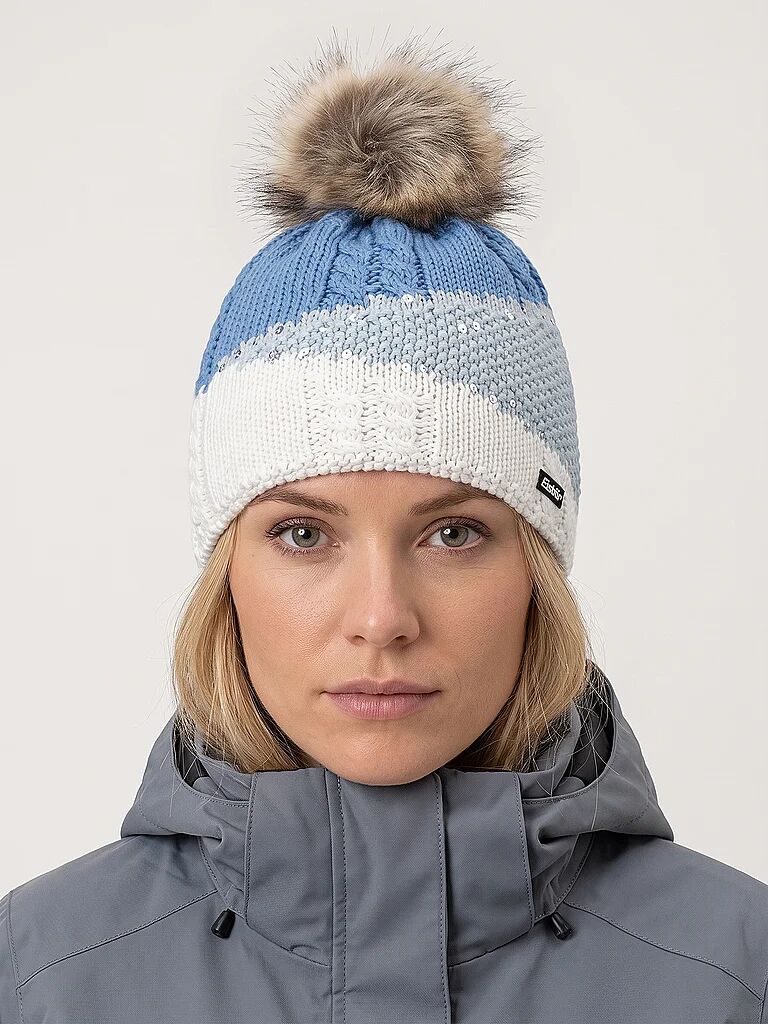 EISBÄR Damen Haube Eden Lux Cristal hellblau W