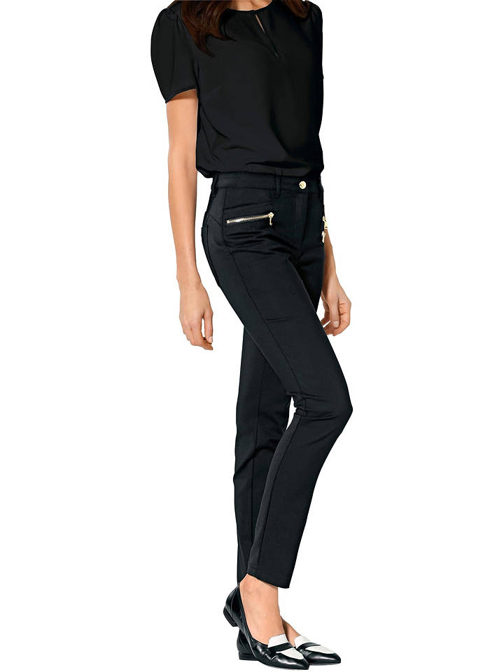 Heine Hose in Schwarz - 40