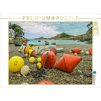 CALVENDO Puzzle Boyen am Strand eines Fischerdorfs | 1000 Teile Lege-Größe 64 × 48 cm Foto-Puzzle für glückliche Stunden