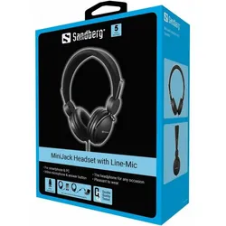 Sandberg MiniJack Headset with Line-Mic