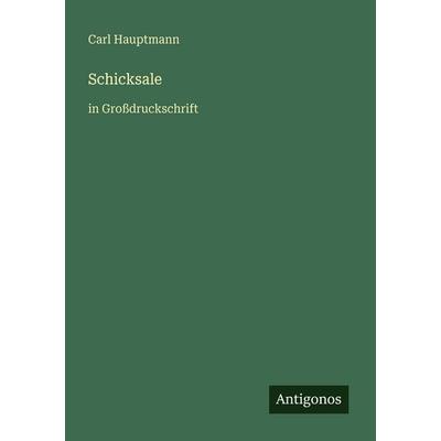 Schicksale, Taschenbuch von Carl Hauptmann, Antigonos Verlag, 978-3-566-02573-1