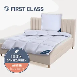 Gänsedaunendecke »FIRST CLASS« – 100% Gänsedaunen, Größe: 135x200