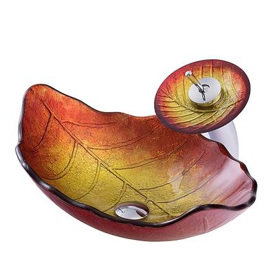Waschbecken für Badezimmer / Armatur für Badezimmer / Einbauring für Badezimmer Moderne - Hartglas Rechteckig Vessel Sink