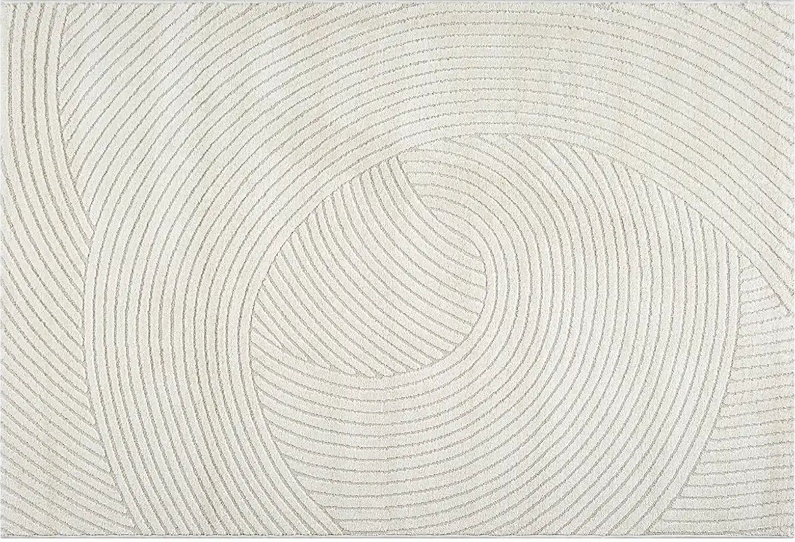 Höffner Webteppich  Elio ¦ creme ¦ Synthetische Fasern ¦ Maße (cm): B: 80 H: 1,4