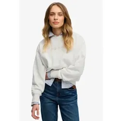 Superdry für Damen. W2012635A Sudadera Script Brand Loose gebrochenes Weiß (XS), Lässig, Baumwolle, Langarm