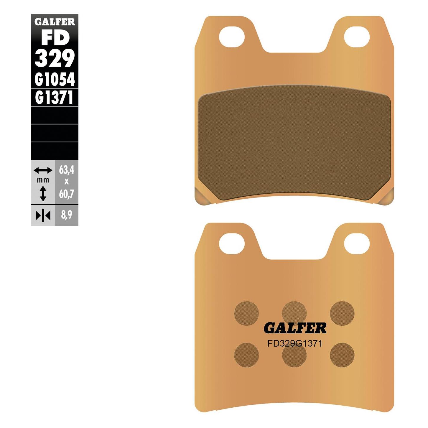 Galfer Bike Galfer Bremsbelag FD329 Satz G1371 Sintermetall Strasse ABE FD329-G1371 840016006 (Sintermetall) (FD329-G1371)