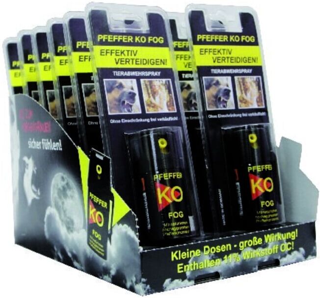 BALLISTOL Présentoir Pfeffer-KO FOG en blister Contenu 12 x 40 ml (24274)