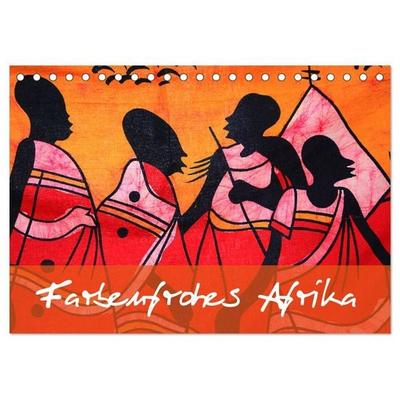 Farbenfrohes Afrika (Tischkalender 2027 DIN A5 quer), CALVENDO Monatskalender