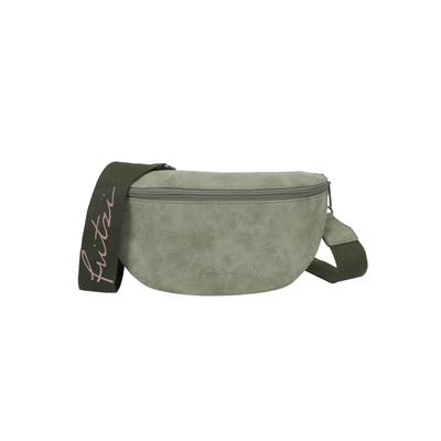 Umhängetasche FRITZI AUS PREUSSEN "Fritzi Bum", Damen, Gr. B/H/T: 9cm x 13cm x 29cm, grün, Kunstfaser, unifarben, Taschen Umhängetasche, mit breitem, abnehmbarem Schultergurt