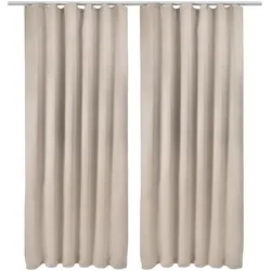 VORHANG Amelie BK mit Kräuselband 140x245cm Creme (2tlg)