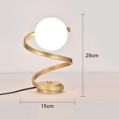 Uplifted Finds Nordic Retro Glass LED Table Lamp Accent Night Light For Bedroom Living Room gold
