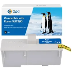 G&G, Druckerpatrone, schwarz Druckerpatrone kompatibel zu EPSON S020407 / SJIC8K (BK)