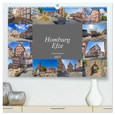 Homburg Efze Impressionen (hochwertiger Premium Wandkalender 2027 DIN A2 quer), Kunstdruck in Hochglanz