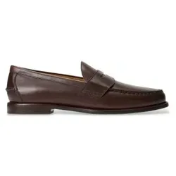 Polo Ralph Lauren für Herren. 803978015001 Alston Penny Loafers aus braunem brüniertem Leder (42), Wohnung, Keine, Lässig, Klassisch