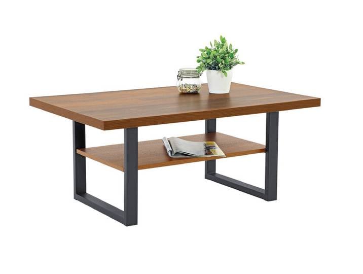 Couchtisch ANTON 105 x 69 cm Oldwood Dekor /Schwarz
