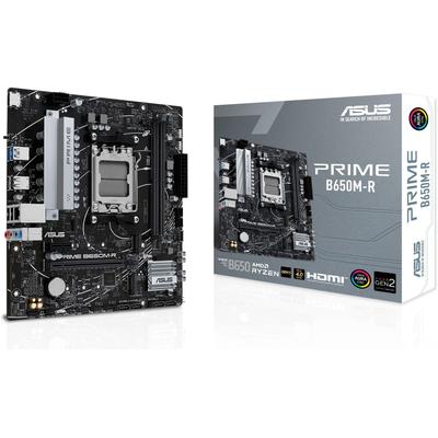 ASUS Mainboard "PRIME B650M-R", silber (silber, schwarz), B:23,6cm T:22,1cm, Mainboards