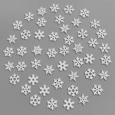 Uplift Treasures White Wooden Snowflake Christmas Ornaments Set White Wooden Snowflake Christmas Ornaments Set
