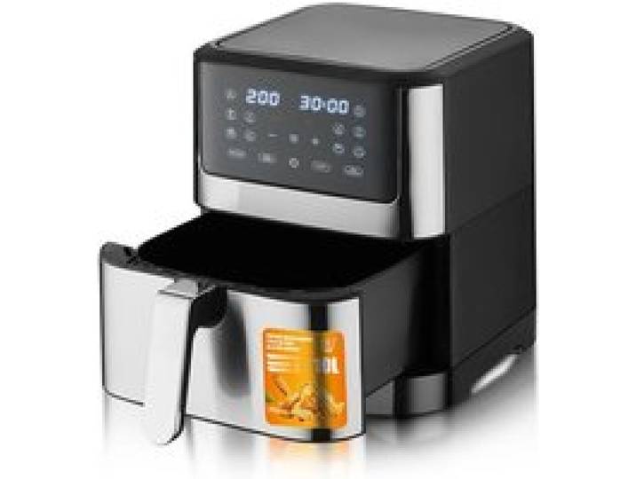 Friteuse sans huile- 8l airfryer 2800w - Lazozo - 10 programmes panier amovible cuisson ecran led tactile hd noir