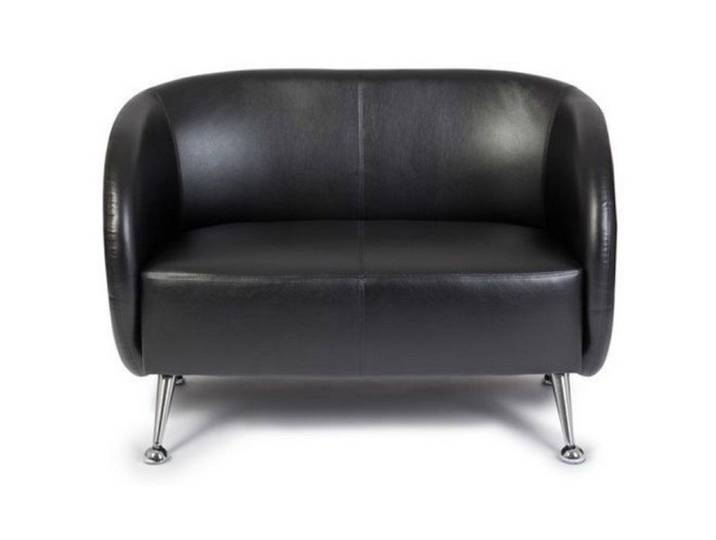 Canapé lounge - hjh OFFICE - ST. LUCIA - Noir - similicuir