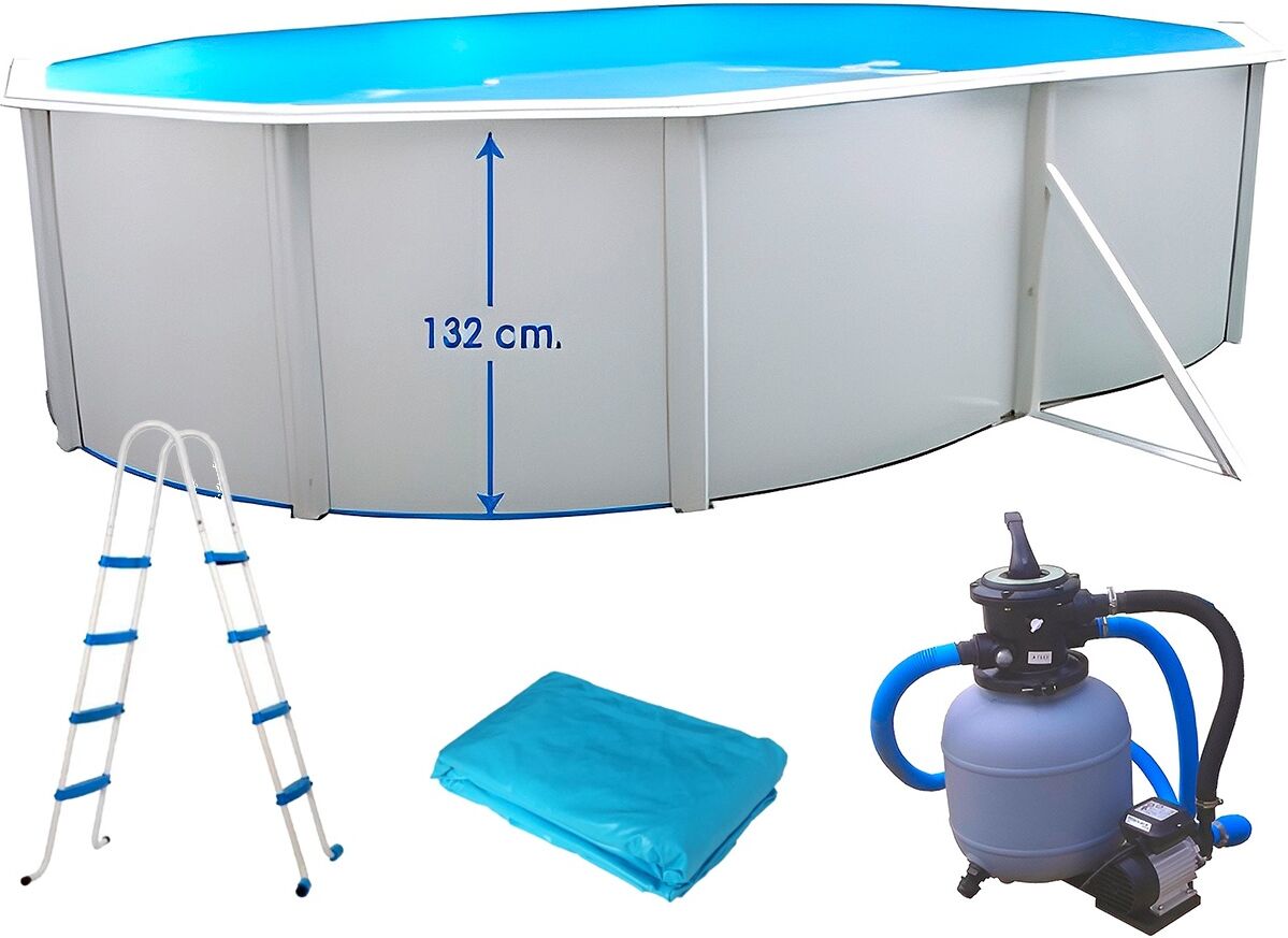 Piscine hors-sol acier Toi MAGNUM COMPACT ovale 640x366x132cm filtre 3.6mh/3
