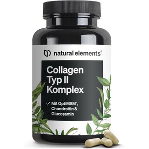 natural-elements Kollagen Hydrolysat Komplex, Peptide Typ 2, Mit OptiMSM, Chondroitin & Glucosamin, 90 Kapseln