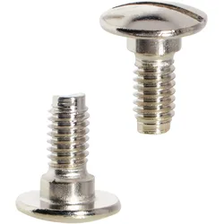 100 Schrauben für Buchschrauben, 7,5 mm + 1 mm, vernickelt, 100 Stück, Metall, silber