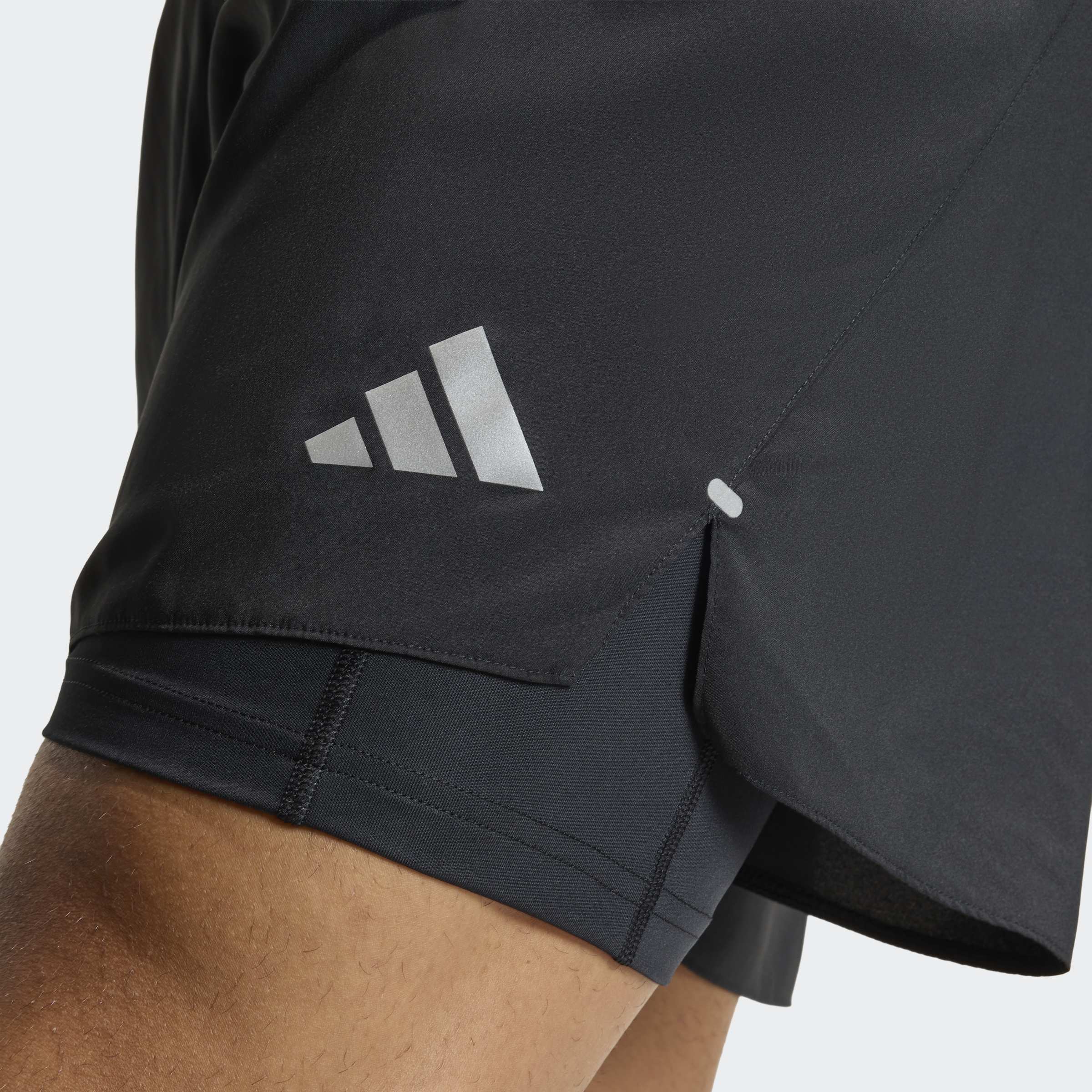 Laufshorts ADIDAS PERFORMANCE "RUN ESS 21 S M", Herren, Gr. XXL, N-Gr, schwarz (schwarz, normal, gr.), Obermaterial: 100% Polyester, Hosen Laufshorts
