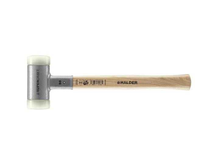 Maillet SUPERCRAFT\, avec manche\, vernis\, en Hickory réduisant les vibrations\, ergonomique D=50 mm 3366.050